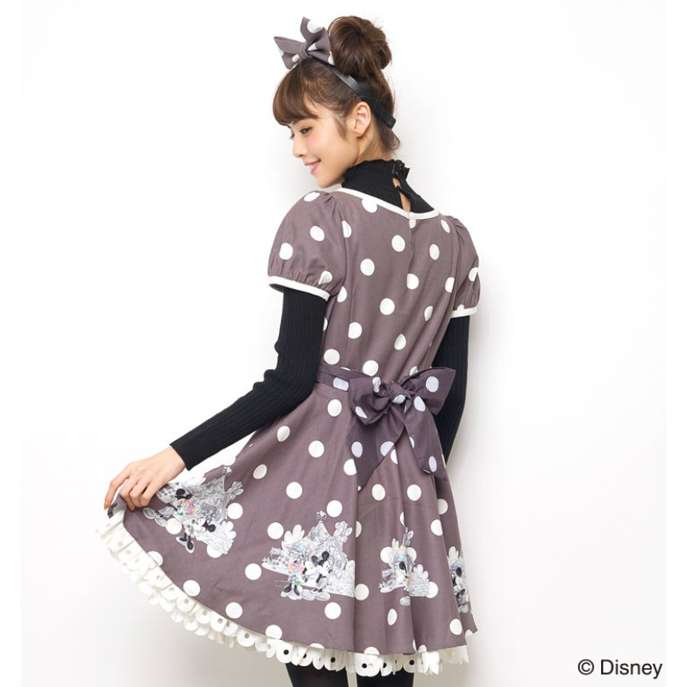 Secret Honey Disney Ribbon Dot Dress Minnie Mouse Lolita J Fashion Kawaii Japan - Picture 3 of 16